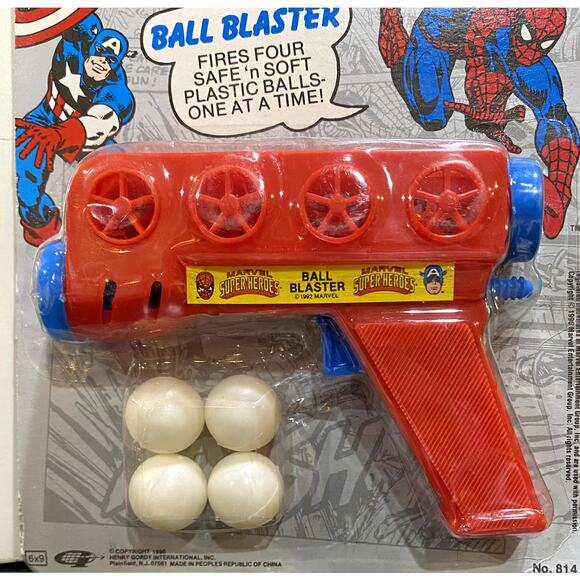 Marvel super heros ball blaster vintage 1990 new unopened - Picture 2 of 2